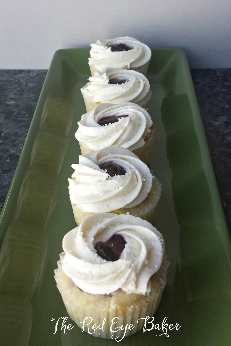 Lemon & Blueberry Cream Cupcakes