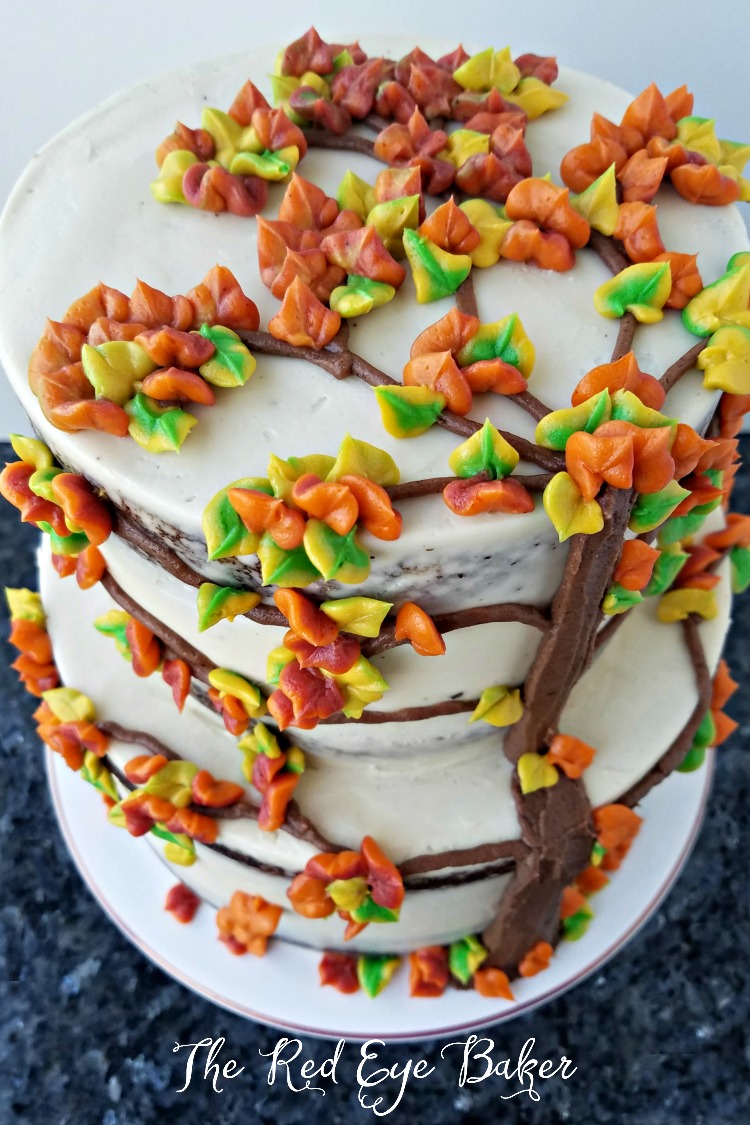 Decorating a Fall Themed Cake | Celebrate fall by checking out my tips for Decorating a Fall Themed Cake. All you need is some fall inspiration and some buttercream and a cake of course.