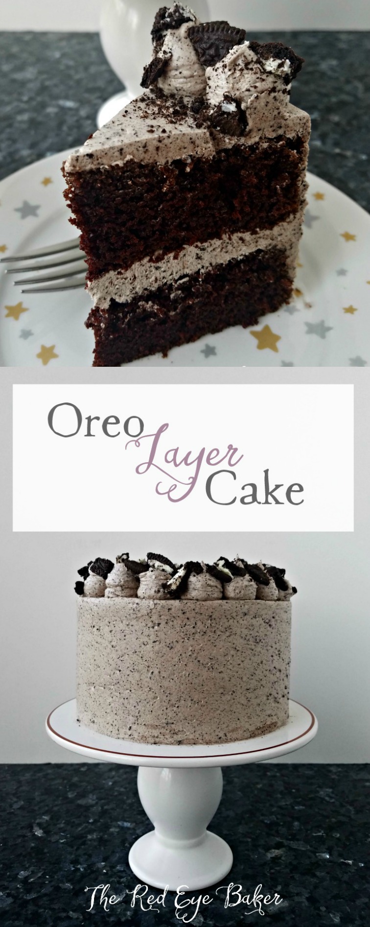 Oreo Layer Cake | This 6" Oreo Layer Cake is perfect for when you want to have a tasty cake without all the leftovers. A cookies and cream lovers delight!