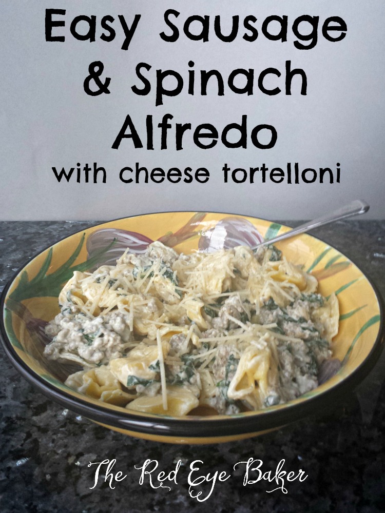 Easy Sausage & Spinach Alfredo | The Red Eye Baker